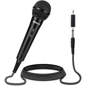 Handheld Wired Microphone, Cardioid Dynamic Vocal Mic with 13ft Cable and ON/Off